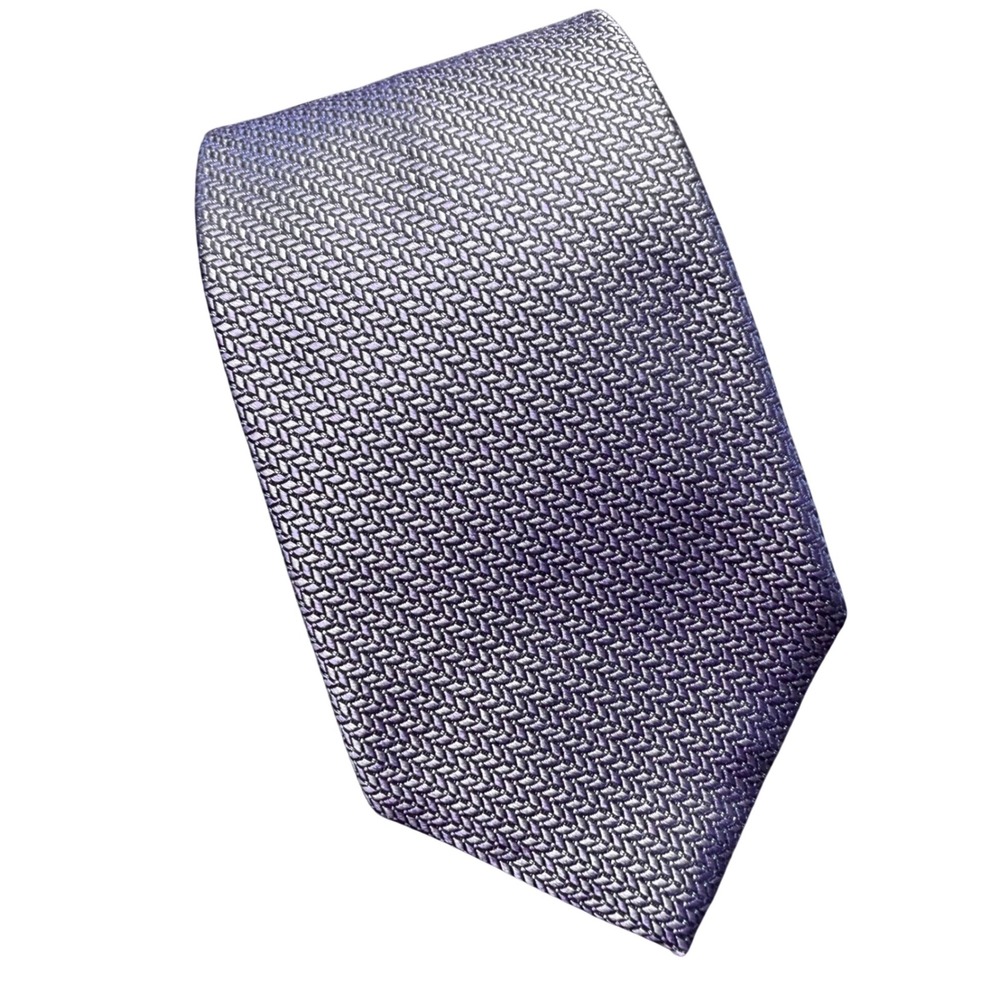 Brooks Brothers 346 Necktie Mens OS Purple Silk Woven Chevron Pattern USA